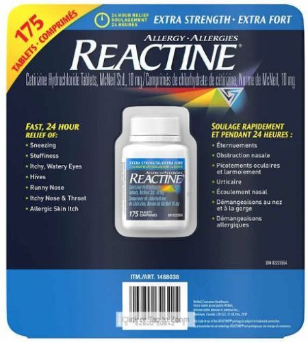 REACTINE Extra Strength - 175 Tablets