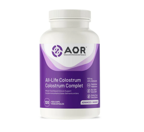 AOR All-Life Colostrum, 500mg, 120 Vegi-Capsules