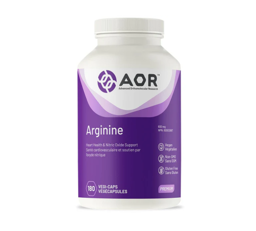 AOR Arginine, 600mg, 180 Vegi-Capsules