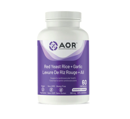 AOR Red Yeast Rice with Garlic, 60 Capsules
