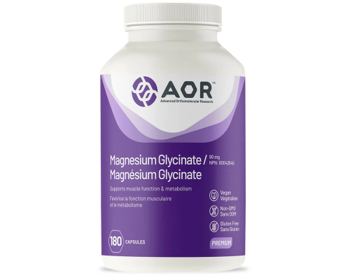 AOR Magnesium Glycinate 90mg, 180 Capsules