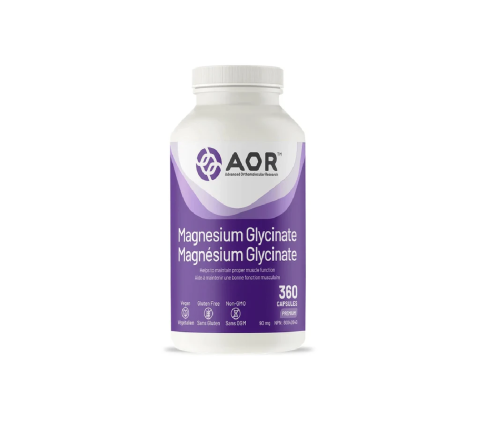 AOR Magnesium Glycinate 90mg, 360 Capsules