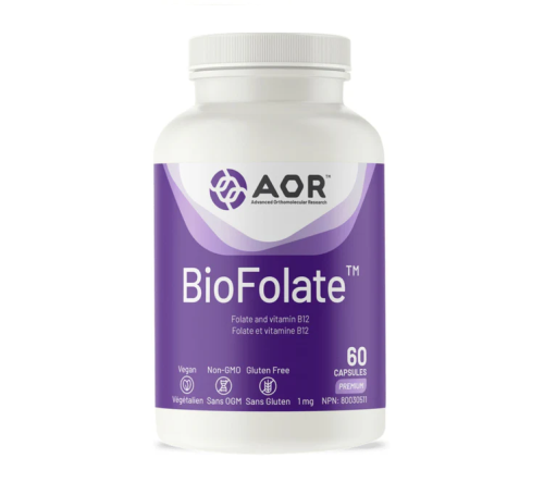 AOR BioFolate 1mg, 60 Vegi-Capsule