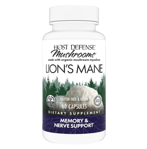 Host Defense Lion's Mane (Hericium Erinaceus) Capsules, 60 caps