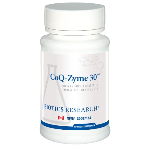 Biotics Research CoQ-Zyme 30 Micro-Emulsified,  60 tablets