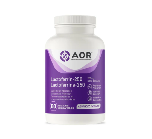 AOR Lactoferrin-250, 250mg, 60 Vegi-Capsules