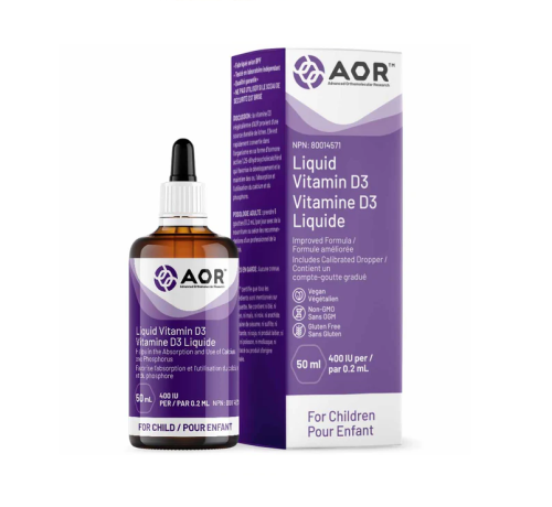 AOR Vitamin D3 (Child), 400IU Liquid, 50ml, 250 servings