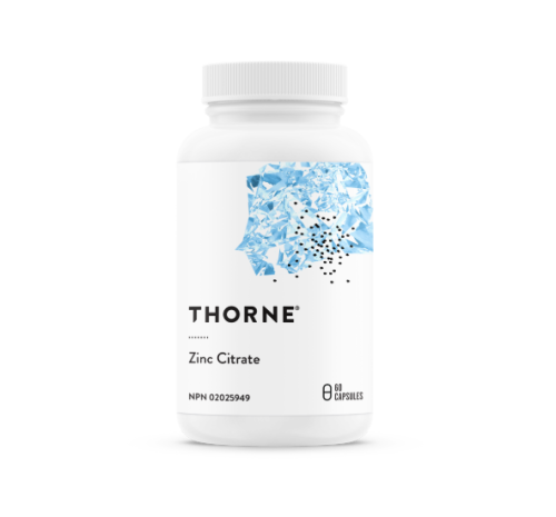 Thorne Zinc Citrate, 60 Capsules