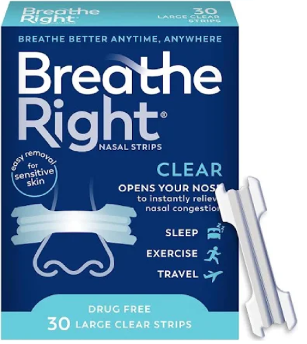 Breathe Right Nasal Strip Clear Large, 30