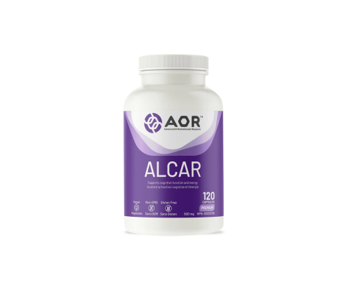AOR ALCAR 500mg-N-Acetyl-L-Carnitine, 120 Vegi-Capsules
