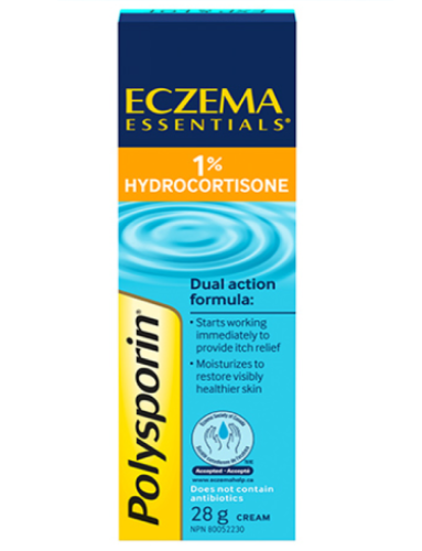 Polysporin Eczema Cream Anti-Itch 1%, 28g