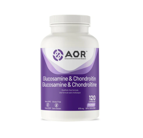 AOR Glucosamine & Chondroitin, 675mg, 120 Vegi-Capsules