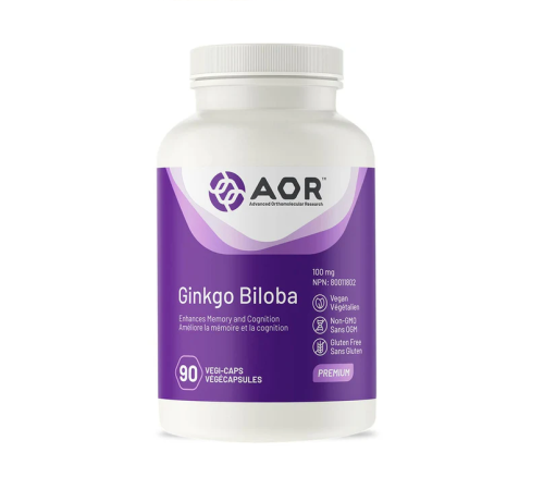 AOR Ginkgo Biloba, 100mg, 90 Vegi-Capsules