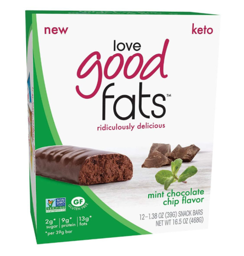 Love Good Fats Mint Chocolate Chip, 12 x 39g