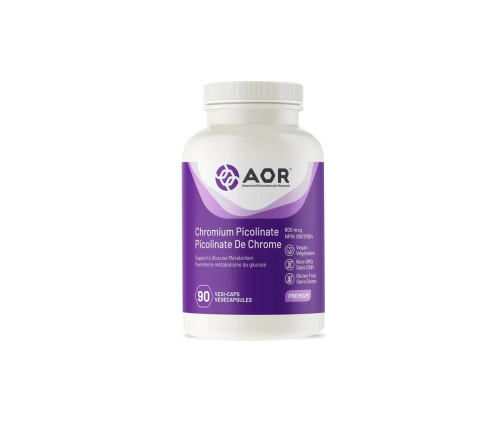 AOR Chromium Picolinate, 600mcg, 90 Vegi-Capsules