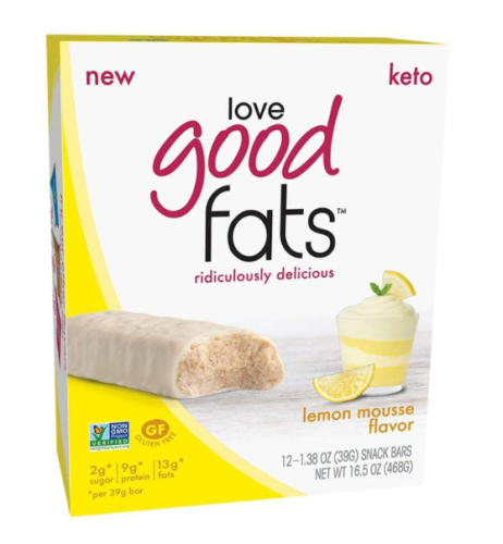 Love Good Fats Lemon Mousse, 12 x 39g