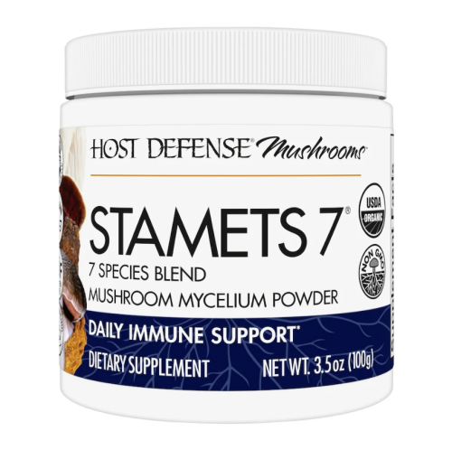 Host Defense Stamets 7 Mushroom Mycelium Powder, 100g