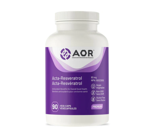 AOR Acta-Resveratrol, 80mg, 90 Vegi-Capsules