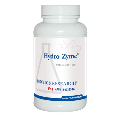 Biotics Research Hydro-Zyme (HCl & Enzymes), 250 tablets