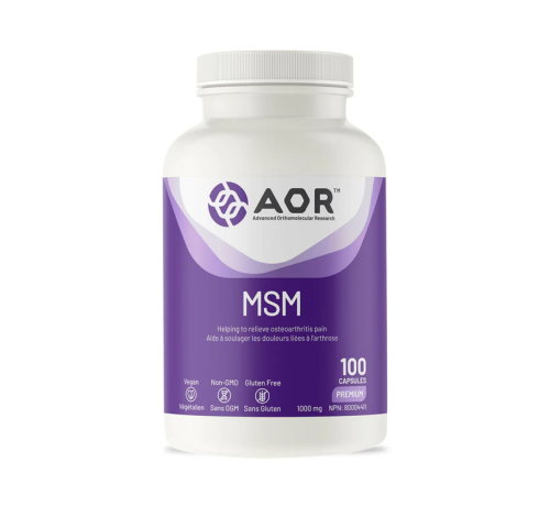AOR MSM 1000mg, 100 Vegi-Capsules