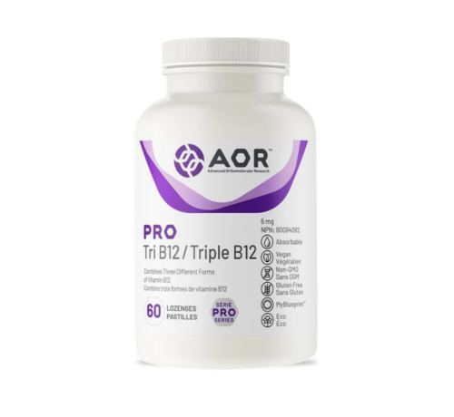 AOR Pro Tri B12 Synergy, 60 Lozenges