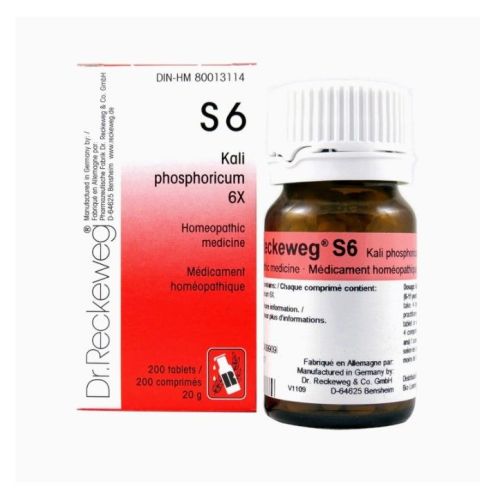 Dr. Reckeweg Schuessler Salts S6 Kali phosphoricum 3X, 200 tablets (20 g)