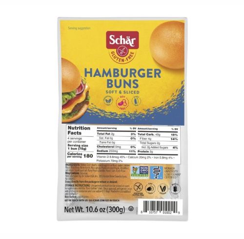 Schar Hamburger Buns, 4pk