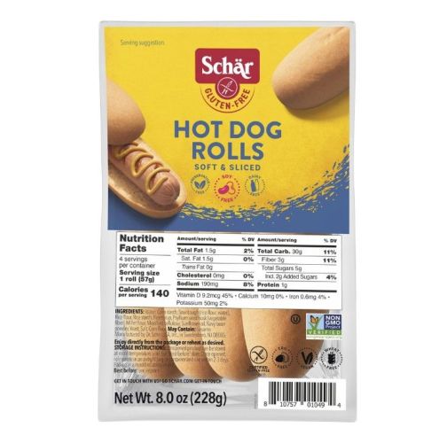 Schar Hot Dog Rolls, 4pk