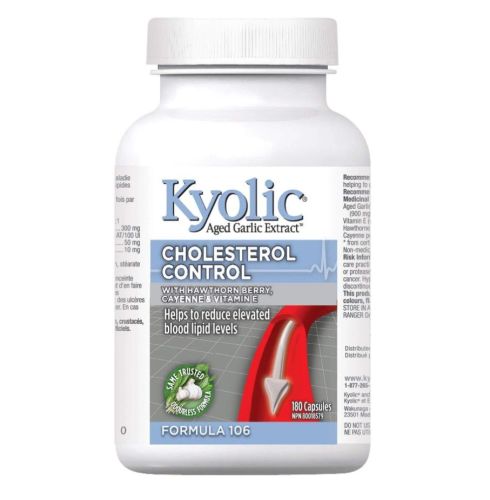 Kyolic Formula 106 Choles Cntrl w/Hawthorn, 180caps