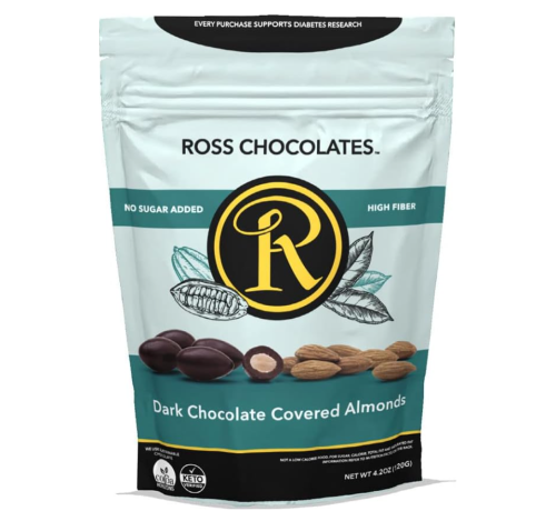 Ross Chocolates Dark Chocolate Covered Almonds, 120g