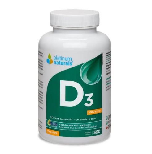 Platinum Natural Vitamin D3 1000 IU, Softgels - 360