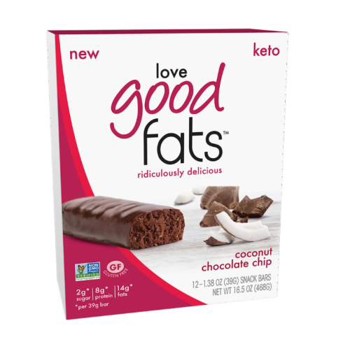 Love Good Fats Coconut Chocolate Chip, 12 x 39g