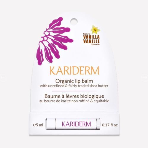 Kariderm Organic Lip Balm Vanilla, 5ml