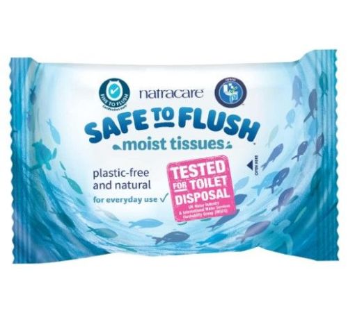 NatracareSafe to Flush Moist Tissues 30ct*4