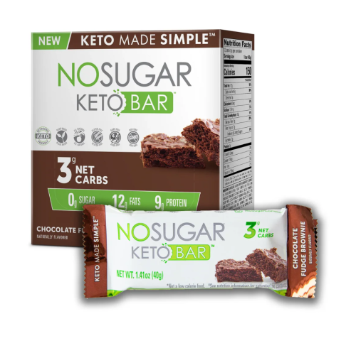  No Sugar Company Keto Bar Choc Fudge, 4pk