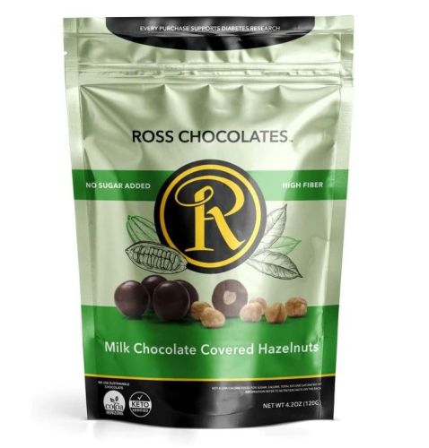  Ross Chocolates Milk Chocolate CoveredHazelnut, 120g