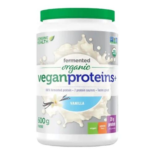 Genuine Health Fermented Organic Vegan Protein+ - Vanilla - 600g