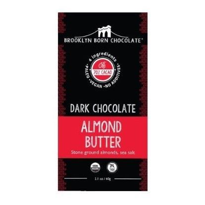Brooklyn Born Chocolate Org Dark Choc Almond Butter, 60g*12