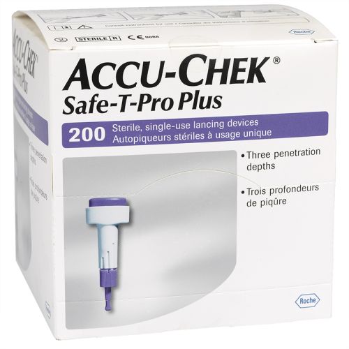 Accu-Chek Safe T Pro Plus Lancet Devices, 200 Lancing Devices