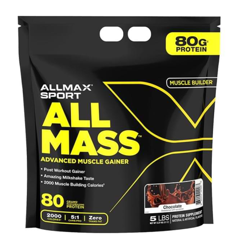 Allmax Allmass Weight Gainer Chocolate, 5lb