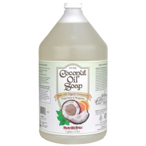 Nutribiotic Coconut Soap Peppermint & Bergamont, 1GL