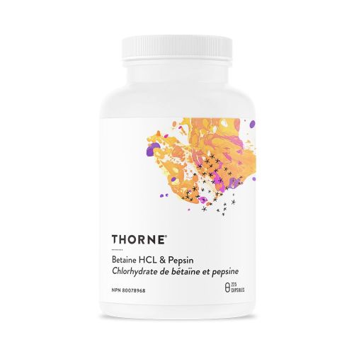 Thorne Betaine HCl & Pepsin, 225 Capsules