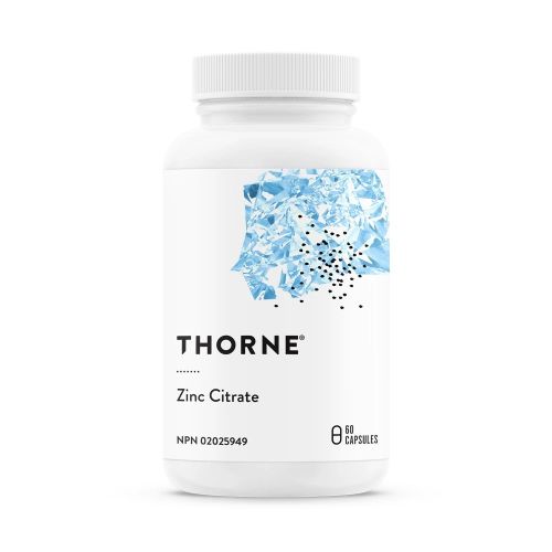 Thorne Zinc Citrate, 60 Capsules