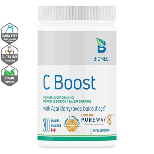 Biomed C Boost Drink Mix 200 gm - NEW Liposomal Formula!