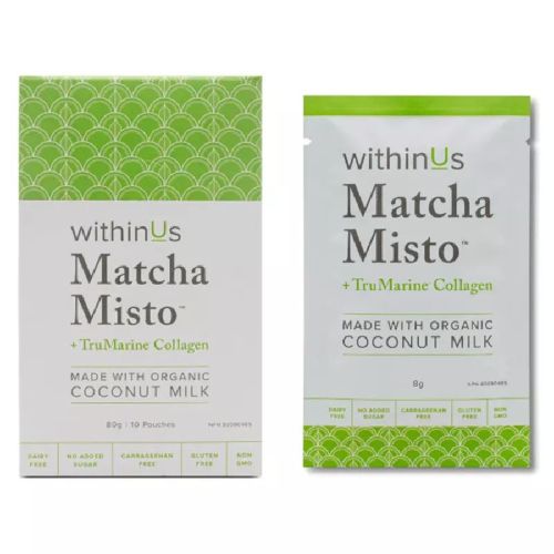 WithinUS Matcha Misto + TruMarine Collagen Box, 8 g x 10 pouches/ 10 servings