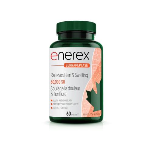 Enerex Serrapeptase - 60,000SU, 60 DR Capsules