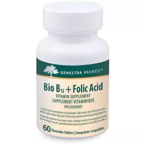 Genestra Bio B12 + Folic Acid, 60 Tablets