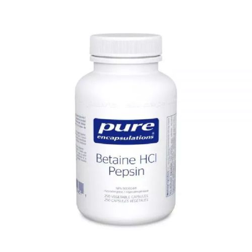 Pure Encapsulation Betaine HCl Pepsin, 250 Capsules