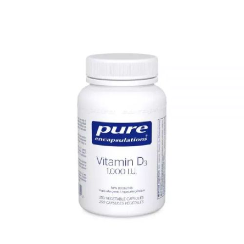 Pure Encapsulation Vitamin D3 1 000 IU, 250 Capsules