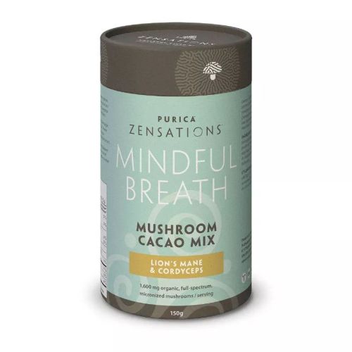 PURICA Zensations Mindful Breath Mushroom Cacao Mix 150 gm